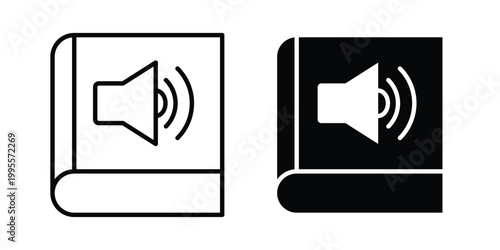 Audio book icon - Vector design set