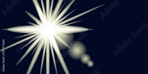 Radiant starburst light effect a brilliant explosion of light rays on a dark background