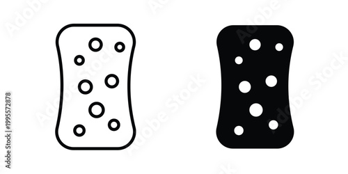 Bath sponge icon - Vector design set