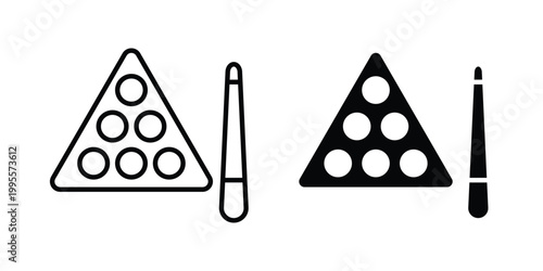 billiards icon - Vector design set