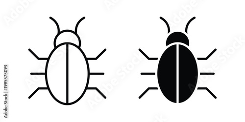 Bug icon - Vector design set