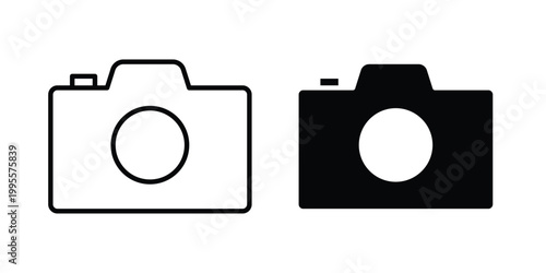 Camera button icon - Vector design set