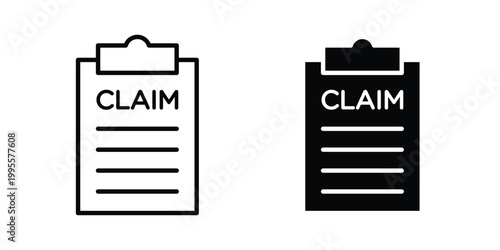 Photos Claim icon - Vector design set