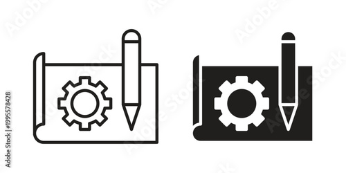 Obraz na plátně Prototyping icon concept design set. Icon Element For Design