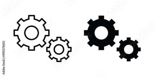Cogwheel icon - Vector design set