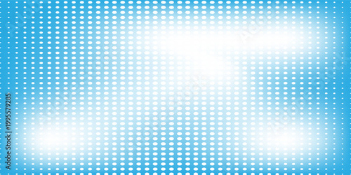 Warna halftone tekstur Putih dengan awan. Vektor pola awan abstrak bertitik latar belakang tekstur piksel dengan ruang salinan. Langit mendung vintage