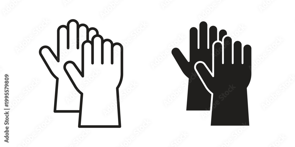 Fototapeta premium safety gloves icon concept design set. Icon Element For Design