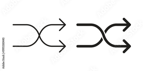 Photos Shuffle icon concept design set. Icon Element For Design