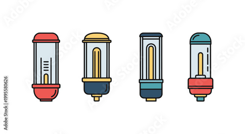 Tube Light Line art vector modern abstract colorful pattern