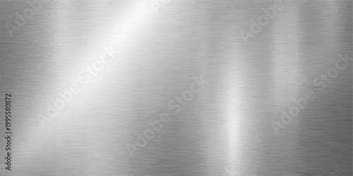 Photos Brushed metal texture background featuring silver gray stainless steel plate wit