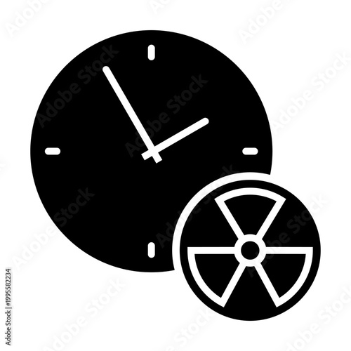 Radiation icon vector. Nuclear energy Illustration sign. Emitting symbol. Nuclear waste logo.