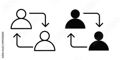 employee turnover icon - Vector design set