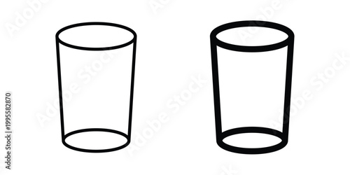 Empty Glass Icon - Vector design set