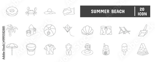 20 Maternity Line Icon Illustration Set