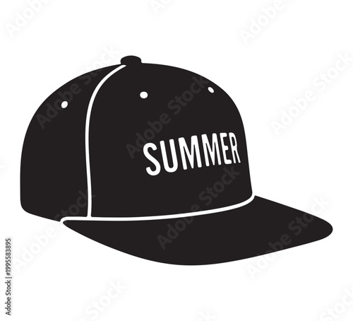  Snapback Summer Hat Silhouette
