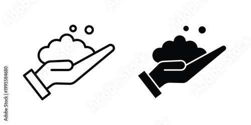 Foam icon - Vector design set
