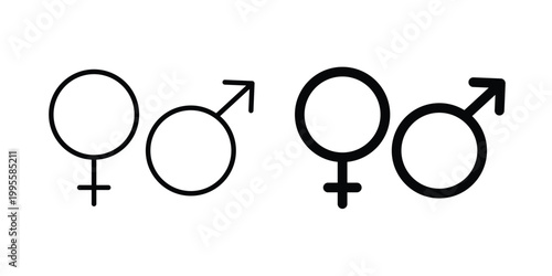 Gender symbol,s icon - Vector design set