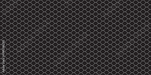 Fishing or soccer net. Repeated hexagon pattern. Black wired mesh texture isolated on white background.ilustrasion modern.