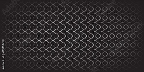 Fishing or soccer net. Repeated hexagon pattern. Black wired mesh texture isolated on white background.ilustrasion modern.