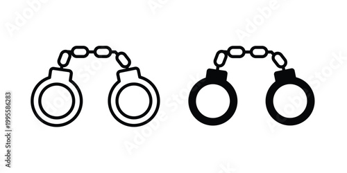 Handcuffs icon - Vector design set