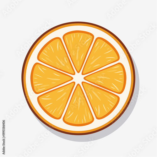 Illustration of a Fresh Orange Slice