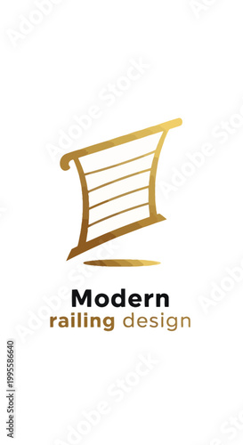 Elegant golden railing design with modern aesthetic appeal and stylish architectural elements.