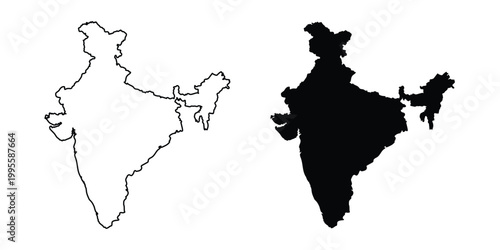 India map icon - Vector design set