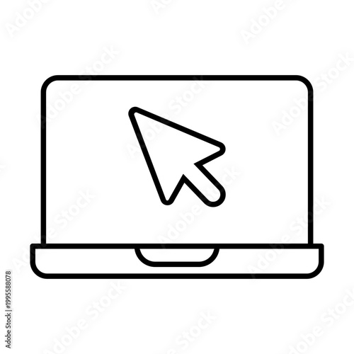Laptop icon vector. System administrator illustration sign. pc symbol. Devops logo.  