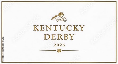 Clean elegant layout, text “Kentucky Derby 2026”