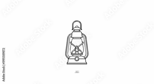 Antique kerosene lantern illustration a classic and vintage illumination device