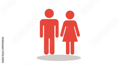 A simple colorful graphic depicts a man and a woman standing closely together symbolizing partnership