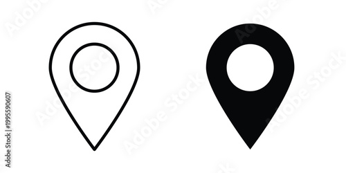 Принти на полотні Map pointer icon - Vector design set