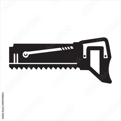 filing saw tool icon silhouette illustration for woodworking construction repair design