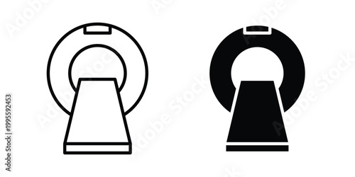MRI scanner icon - Vector design set