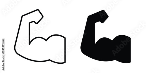 Muscle icon - Vector design set