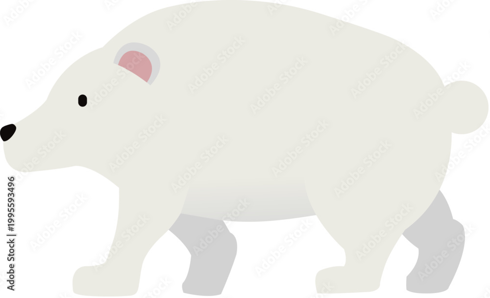 Fototapeta premium polar bear cartoon style