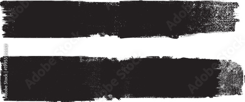 Grunge Paint stripe . Vector brush Stroke . Distressed banner . Black isolated paintbrush collection . Modern Textured shape . Dry border in Black
