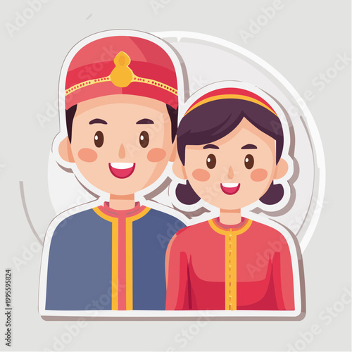 Couple in Traditional Attire