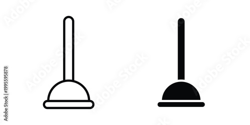 Plunger icon - Vector design set