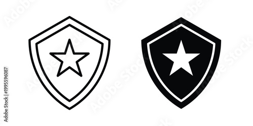 Police badge icon - Vector design set