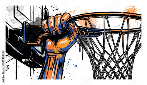 Basketball Slam Dunk Action