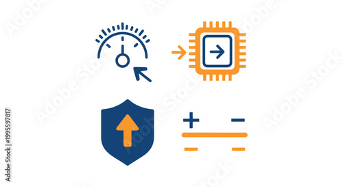 Voltage Controller Line art abstract colorful pattern vector