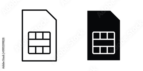 Sim icon - Vector design set
