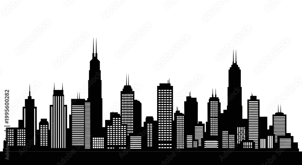 Fototapeta premium Chicago City Skyline Urban Landscape Architecture.