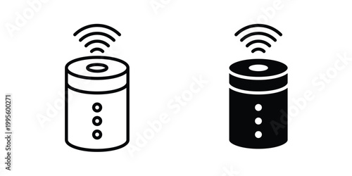 Smart speaker icon - Vector design set