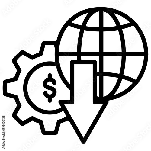 Economic Impact line icon
