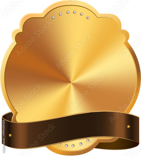 Golden Medal with ribbon