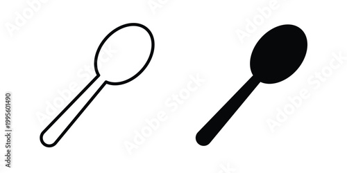 Spoon icon - Vector design set