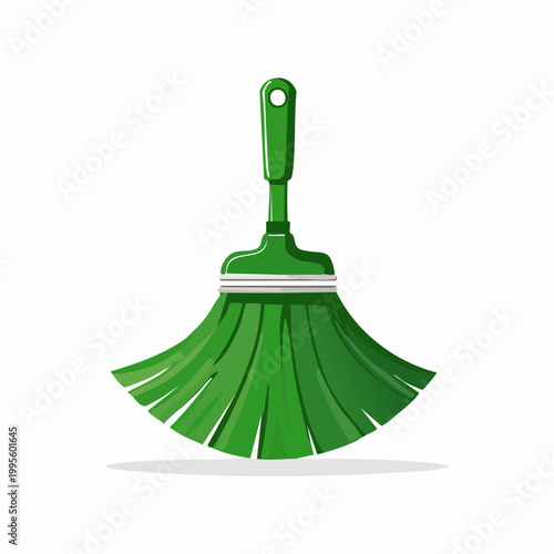 Green Dusting Brush with Handle