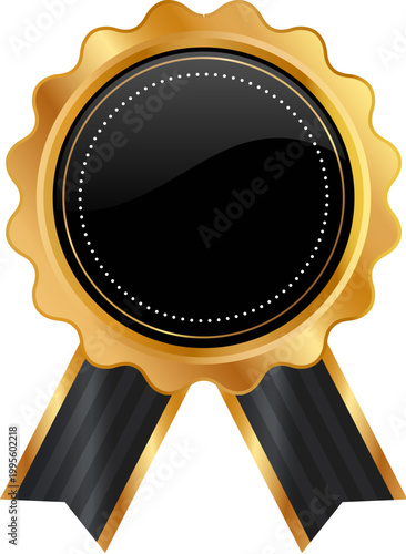 Black badge with laurels